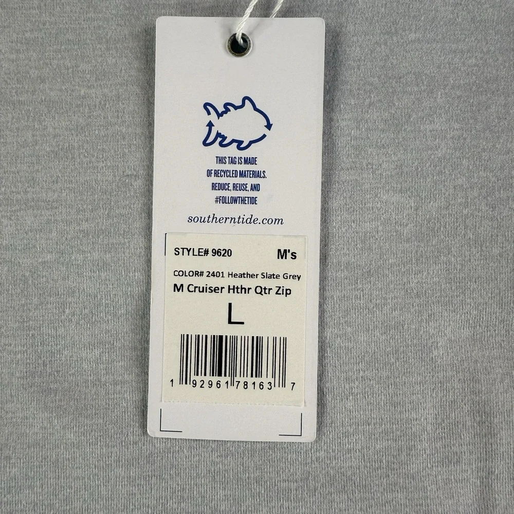 Southern Tide Golf Pullover Cruiser 1/4 Zip Mens XL Heather Gray NWT - MSRP $120 - Picture 2 of 11